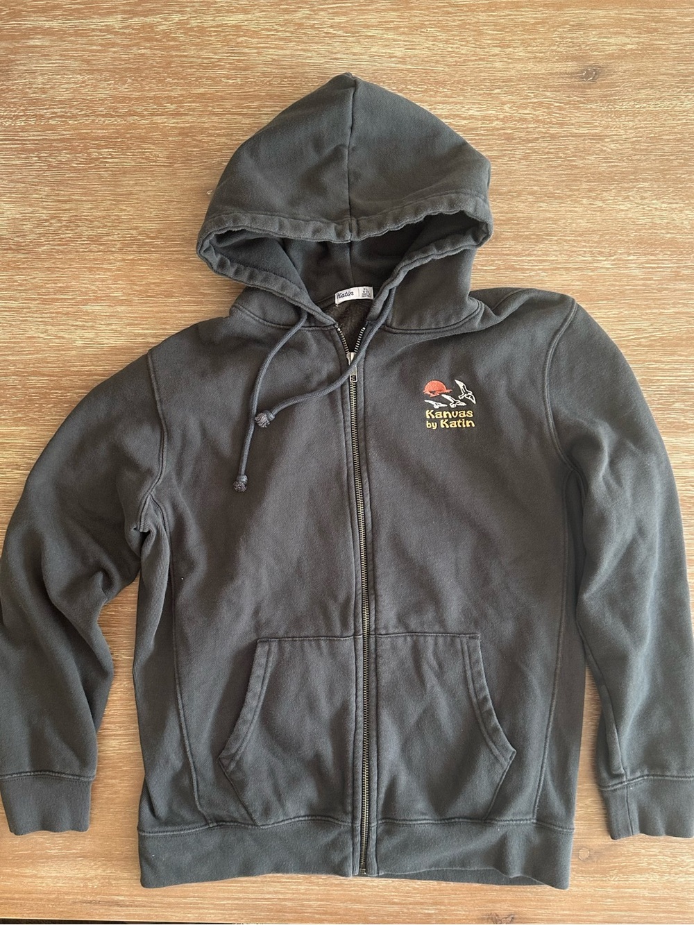 Katin Charcoal Gray Full-Zip Hooded Sweatshirt Boys XL